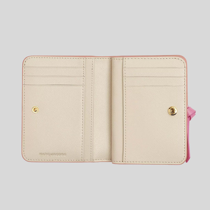 MARC JACOBS The Utility Snapshot Mini Compact Wallet Rose Multi 2F3SMP062S07