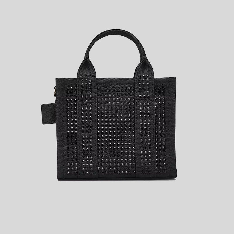 MARC JACOBS The Crystal Canvas Mini Tote Bag Black 2R3HCR098H01