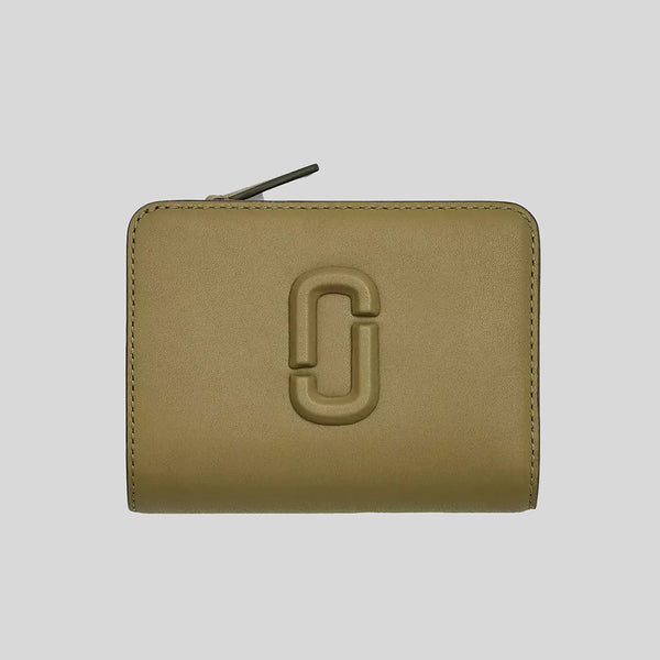 MARC JACOBS The Covered J Marc Mini Compact Wallet Light Moss 2S4SMP007S02