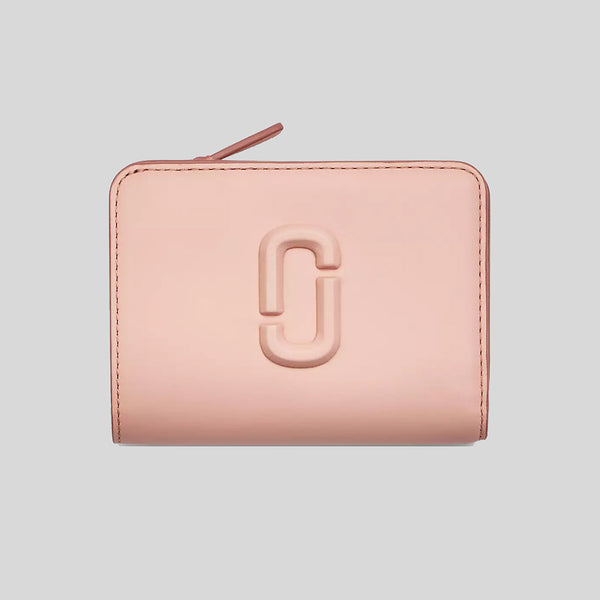 MARC JACOBS The Covered J Marc Mini Compact Wallet Rose 2S4SMP007S02