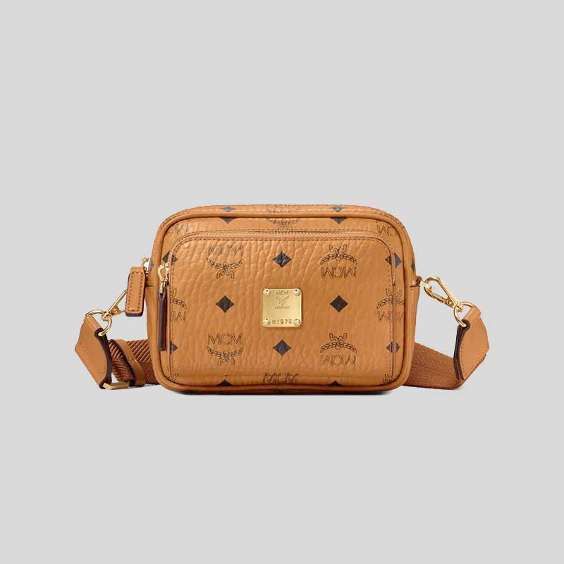 MCM Aren Crossbody In Visetos Cognac MMRAAKC03CO001