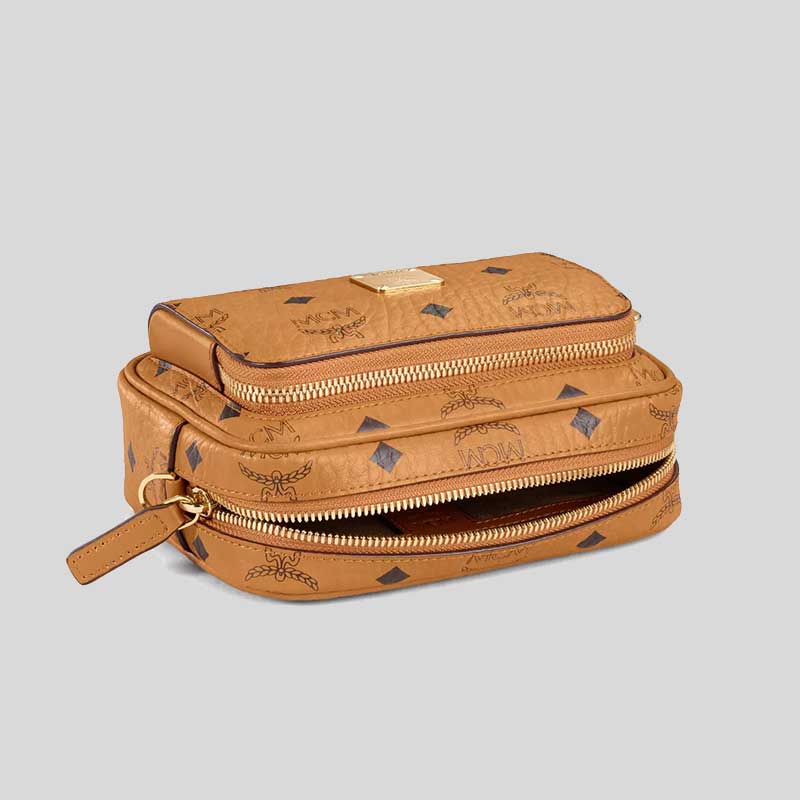 MCM Aren Crossbody In Visetos Cognac MMRAAKC03CO001