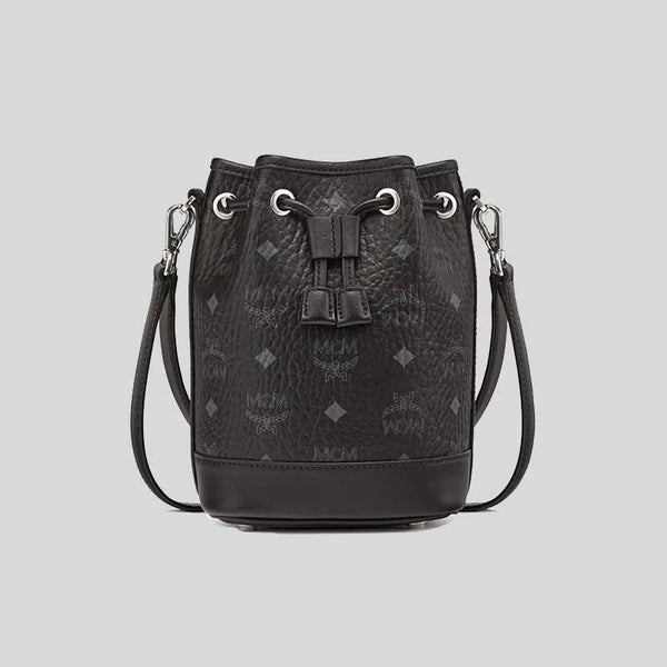 MCM Dessau Drawstring Bag In Visetos Black MWDCSDU03BK001 lussocitta lusso citta