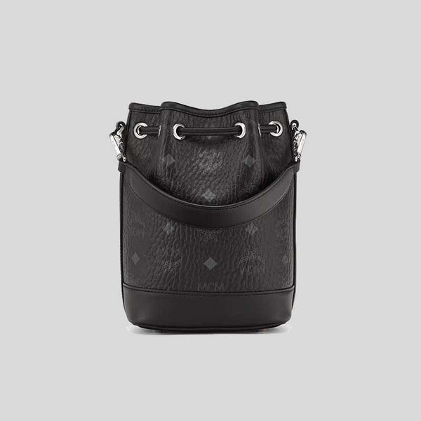 MCM Dessau Drawstring Bag In Visetos Black MWDCSDU03BK001