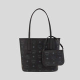 MCM Mini Reversible Liz Shopper in Visetos Black MWPDALR01BK001