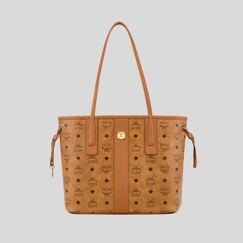 MCM Small Reversible Liz Shopper in Visetos Cognac MWPDSLR04CO001