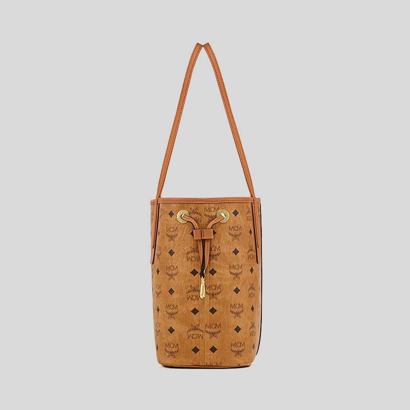 MCM Small Reversible Liz Shopper in Visetos Cognac MWPDSLR04CO001