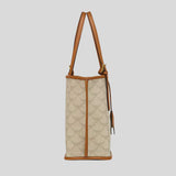 MCM Himmel Mini Shopper In Lauretos Oatmeal MWPESAC02I9001