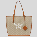 MCM Himmel Shopper In Lauretos Oatmeal MWPESAC03I9001 lussocitta lusso citta