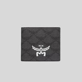 MCM Small Himmel Bifold Wallet In Lauretos Dark Grey MXSESAC01ED001 lussocitta lusso citta