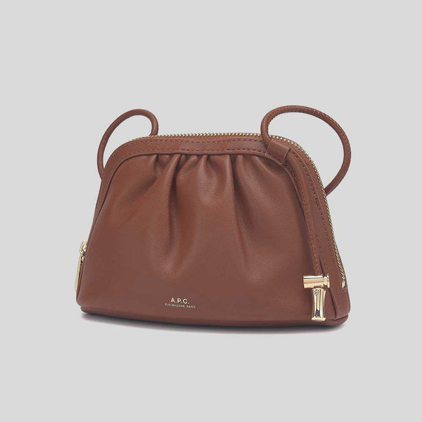 A.P.C. Ninon Small Drawstring Bag Nut Brown PUAATF61765