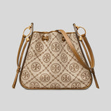 Tory Burch T Monogram Jacquard Bell Bag Hazelnut 139098 lussocitta lusso citta