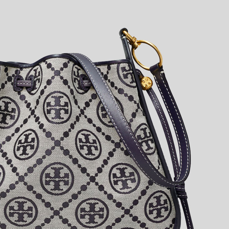 TORY BURCH T Monogram Jacquard Bell Bag Tory Navy 139098