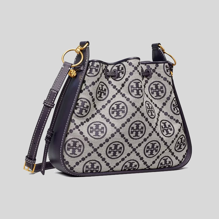 TORY BURCH T Monogram Jacquard Bell Bag Tory Navy 139098