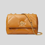 TORY BURCH Small Kira Diamond Quilt Convertible Shoulder Bag Tan 154706 lusocitta lusso citta