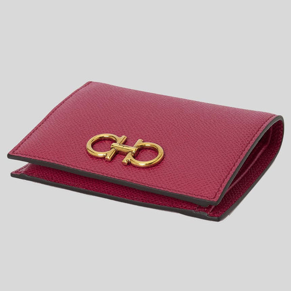 Salvatore Ferragamo Calf Leather Small Bifold Wallet Ribes 0755265