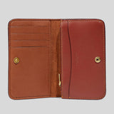 COACH Slim Card Case In Signature Canvas Tan Rust C5870