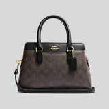 COACH Mini Darcie Carryall In Signature Canvas Brown/Black CH174