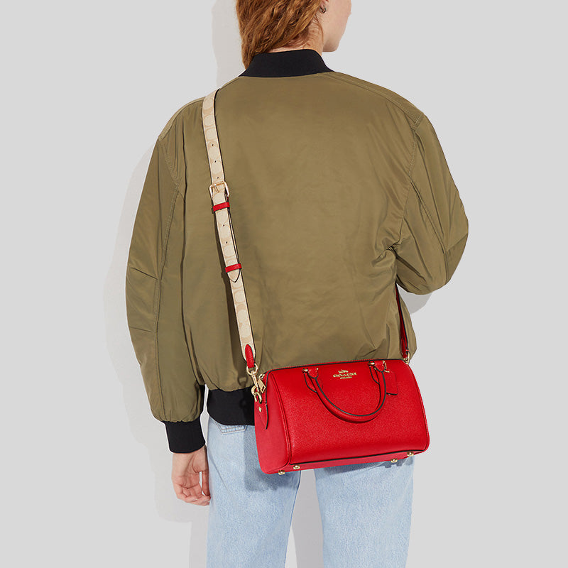 Red coach store satchel