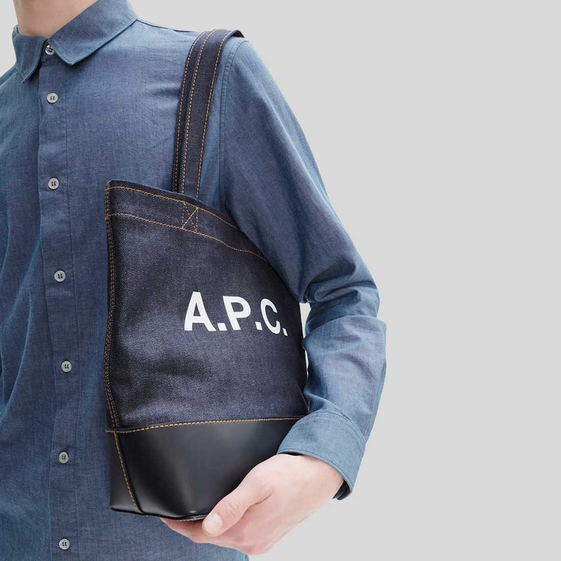 A.P.C. Axel Small Unisex Tote Bag Navy CODDPM61568IAK