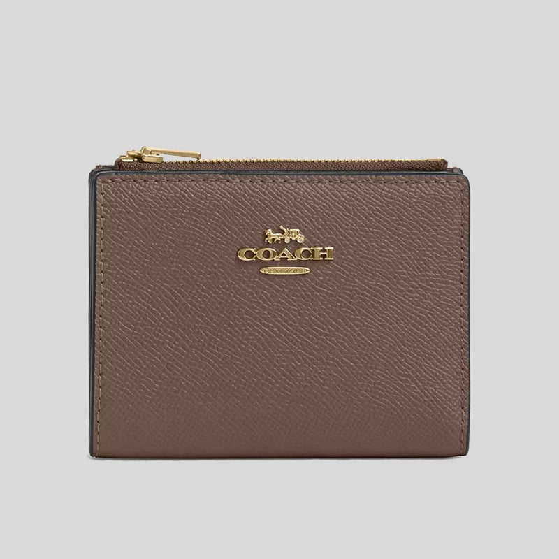 COACH Billfold Wallet Gold/Dark Stone CR983