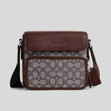 COACH Sullivan Flap Crossbody Bag In Signature Jacquard Oak/Maple CT834