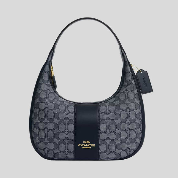 COACH Carmen Shoulder Bag In Signature Jacquard Navy/Midnight CV001