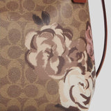 COACH Laurel Shoulder Bag In Signature Canvas With Rose Print Tan Multi CY729