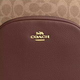 COACH Court Backpack In Signature Canvas Tan/Brown CZ176