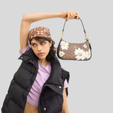 COACH Teri Shoulder Bag In Signature Canvas With Floral Print Tan Multi CZ586