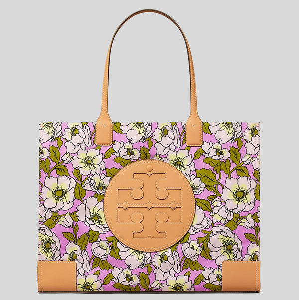 TORY BURCH Ella Floral Printed Tote Bag Aster Pink Flower 151611 lussocitta lusso citta