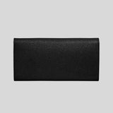 Ferragamo Gancini Calf Leather Continental Wallet Black 683312