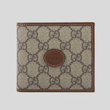 GUCCI GG Supreme Interlocking G Wallet With Coin Compartment  Brown 673000 lussocitta lusso citta