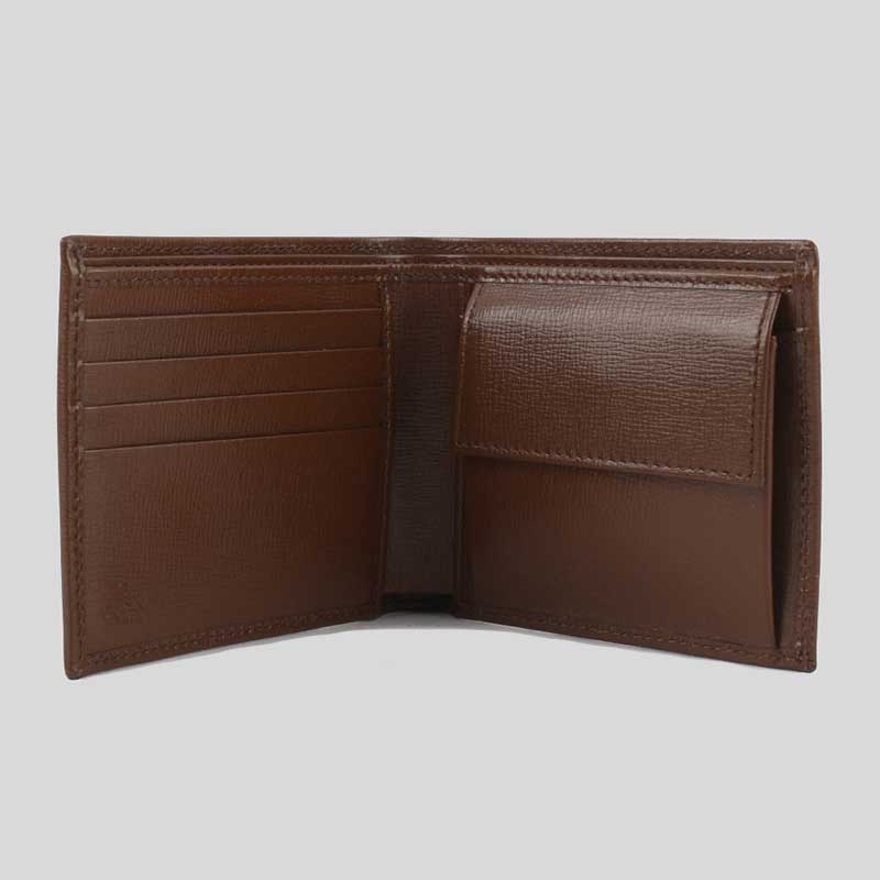 GUCCI GG Supreme Interlocking G Wallet With Coin Compartment  Brown 673000