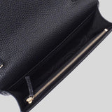 GUCCI Soho Wallet on Chain Leather Cross Body Clutch Bag Black 598211