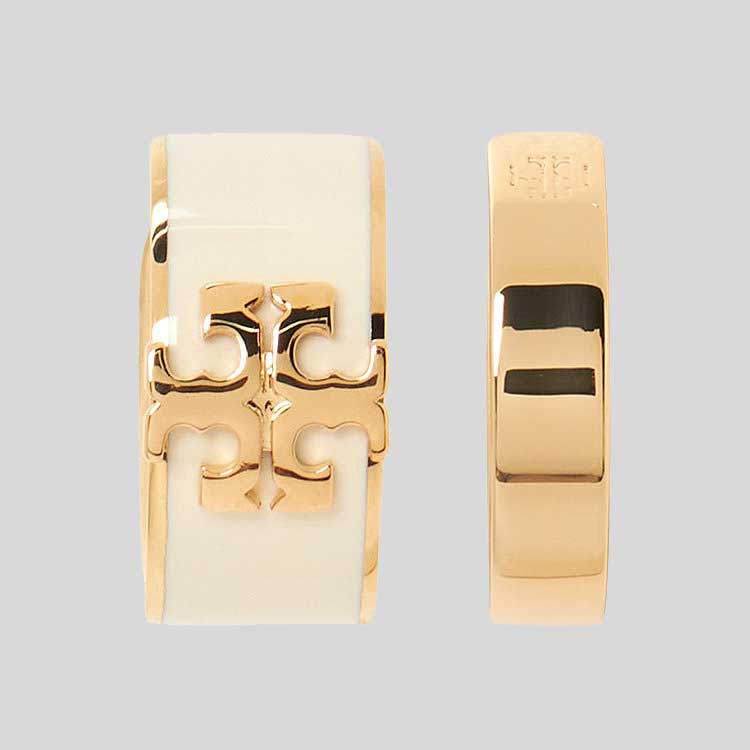 TORY BURCH Kira Enamel Ear Cuff Set Tory Gold New Ivory 157209