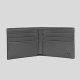 GUCCI Men's Leather Bifold Wallet With Interlock GG Logo Black 610464