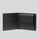 MICHAEL KORS Harrison Saffiano Leather Billfold Wallet With Coin Pocket Black 36S4LHRF3L