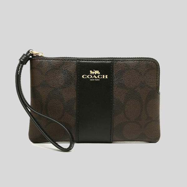 Coach small best sale double zip wristlet