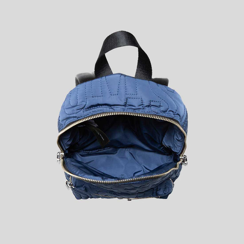 MARC JACOBS Nylon Jumbled Logo Small Backpack Azure Blue 4S4HBP002H02