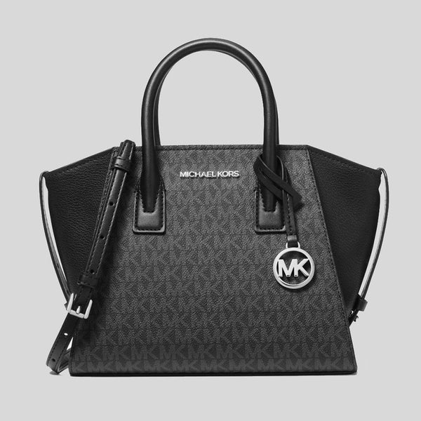 MICHAEL KORS Avril Small Logo Top Zip Satchel Black 35F1S4VM2B