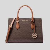 MICHAEL KORS Sheila Medium Logo Satchel Brown 35S3G6HS2B