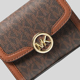 MICHAEL KORS Leida Medium Signature Logo Wallet Brown 35S4G9GF2B