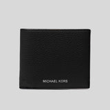 MICHAEL KORS Cooper Pebbled Leather Billfold Wallet Black 36S4LCOF2L