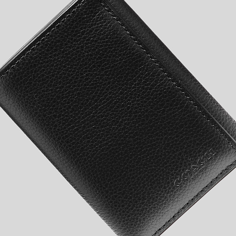 COACH Trifold Wallet Black 23845 LussoCitta