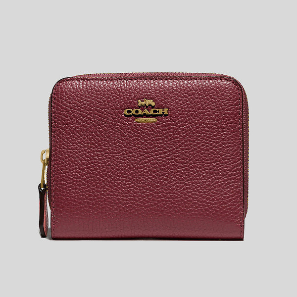 Coach Zip Billfold Wallet In Colorblock Wine Multi 719