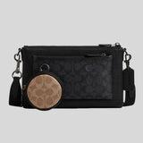 COACH Holden Crossbody In Blocked Signature Canvas Charcoal/Black Multi CW372