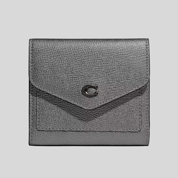 COACH Metallic Wyn Small Wallet Gunmetal C7181 lussocitta lusso citta