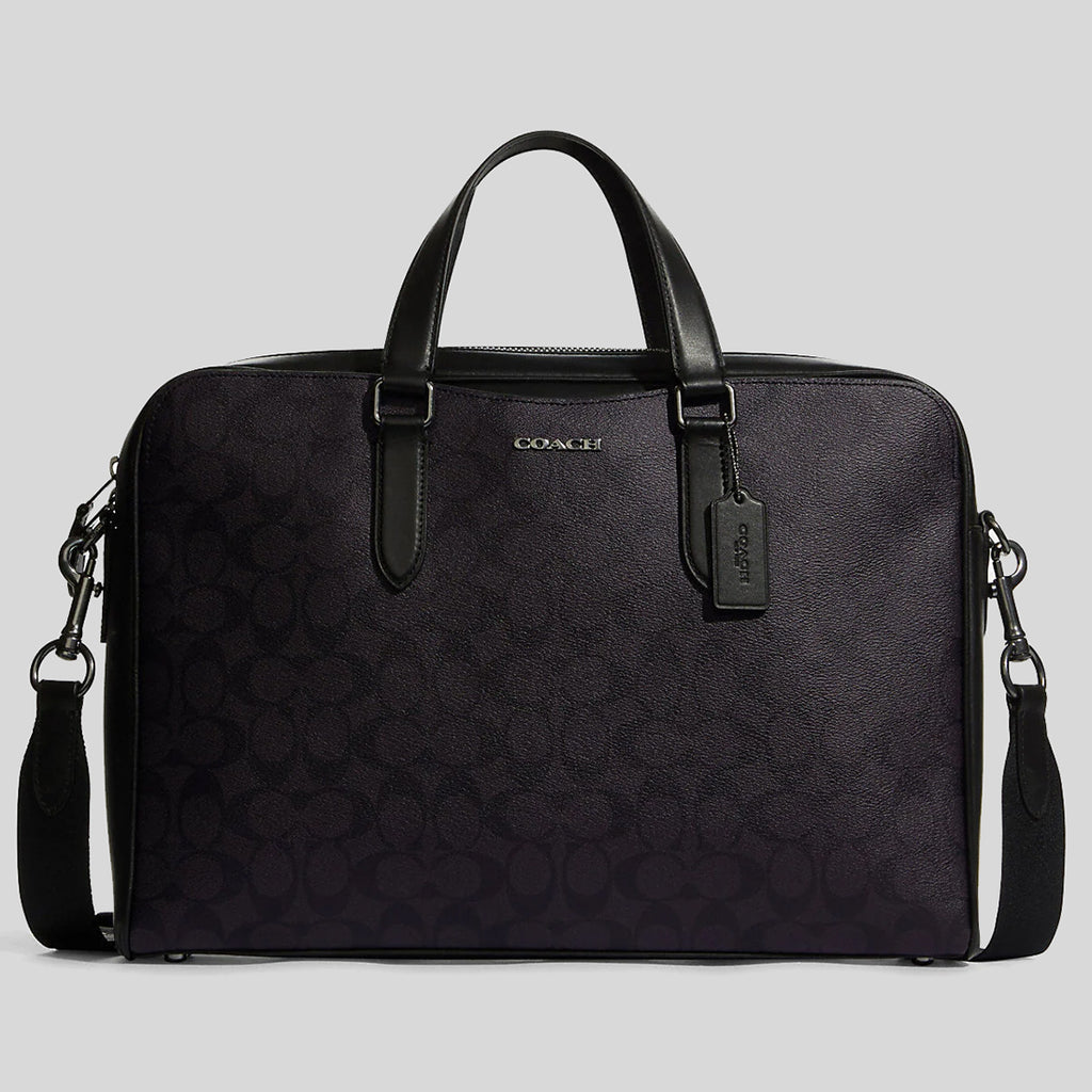 Coach signature hot sale laptop bag