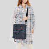 Coach Graham Structured Tote With Coach Stripe Gunmetal/Denim Multi CH001